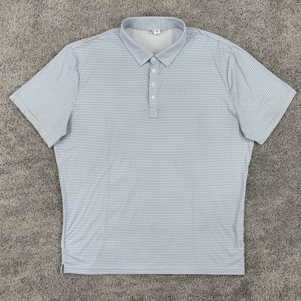 State & Liberty Tech Polo Men's 3XL Paisley Geometric AOP Athletic Fit Stretch
